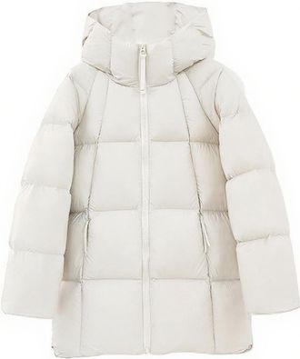 Generic Quilted Jacket For Women UK Hooded Puffer Jackets Padded Down Long Coat Loose Oversized Hoodie Pockets Plain Thicken Winter Coats Down Ladies Puffer C