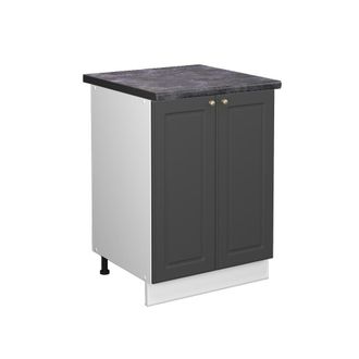Vicco Mueble Bajo De Cocina Fame-line, Antracita-oro, 60 Cm, Et Antracita