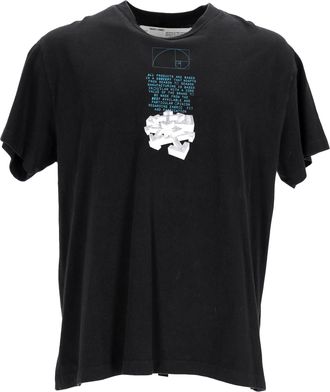 Off-white Pre-owned Mens Off-White Dripping Arrows T-Shirt in Black Cotton - Size Small