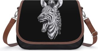 Generic Funny Zebra Womens Crossbody Bag Fashion Shoulder Handbags Message Tote Bag with Adjustable Strap