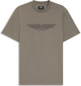 BOSS x ASTON MARTIN mercerized-cotton T-shirt with wing detail
