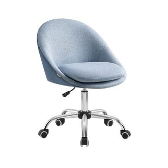 Songmics Silla de oficina giratoria con altura ajustable color azul
