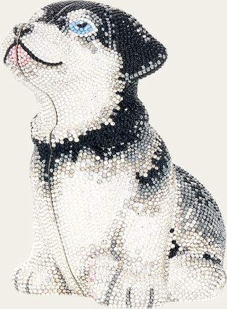 Judith Leiber Puppy Saddie Crystal Minaudiere
