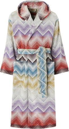 Missoni Home Marea Badjas met Capuchon - Heren - Badjassen - Veelkleurig - L - Katoen - Nachtkleding