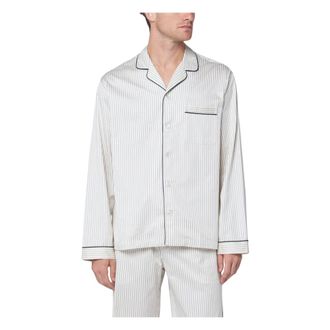 Tekla Pyjamas, male, White, Size: S ST Shirt LS 406Co