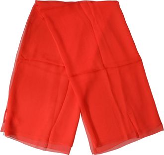 Dolce & Gabbana Red Silk Neck Wrap Shawl Foulard 133cm x 129cm Womens Scarf