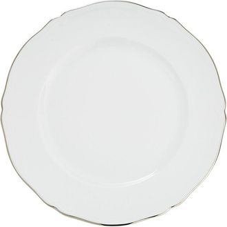 Ginori 1735 Corona Platino Flat Dinner Plate, Antico Doccia Shape