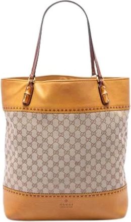 Gucci Pre-owned Tote Bags, female, Beige, Size: ONE SIZE Pre-owned The Crafty Tote