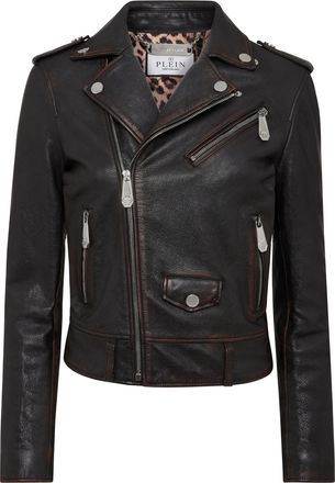 Philipp Plein Leren Motorrijder