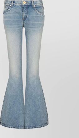 Balmain low-rise flared denim trousers
