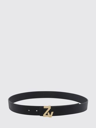 Zadig&Voltaire Calfskin Leather Logo Buckle Belt