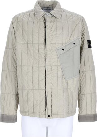 Stone Island Beige Quilted Sports Jacket
