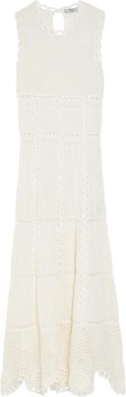 Erdem Scalloped Crochet Cotton Maxi Dress - Ivory - S (UK8-10 / S)