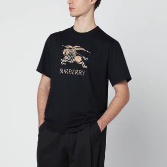 Burberry Black T-shirt with shaded EKD print