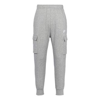 Nike Sportswear Club Fleece Cargo Multiple Pockets Stay Warm Bundle Feet Sports Long Pants Gray CD3130-063