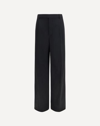 Saint Laurent Fluid Grain de Poudre Trousers Male 48