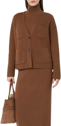 Max Mara Maglia - Dames - Vesten - Bruin - L - Wol - Truien & Vesten