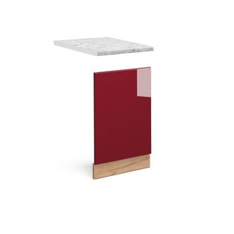 Vicco Panel Frontal Fame-line, Rojo Burdeos Alto Brillo, 45 Cm, Et M&aacute;rmol