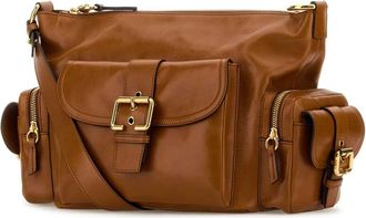 Chlo&eacute; Womens Camera Shoulder Bag Brown Exteiror Calf