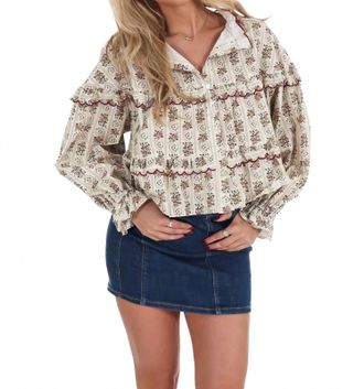 So Me Romantic Floral Boho Top In Vintage Floral