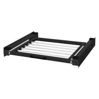 ML Design Ml-design Bastidor Intermedio Con Tendedero Extra&iacute;ble De Acero 60,5x54,5 Cm Negro Soporte De Conexi&oacute;n Para Lavadora Y Secadora Kit Intermedio Universa