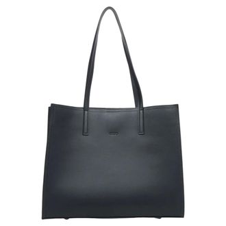 Estro & Luminara Tote Bags, female, Black, Size: ONE SIZE Matte Leather Shopper Bag
