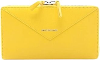 Balenciaga Pre-owned Lange portemonnee (bi-fold) - Dames - Vintage Accessoires - Geel - ONE Size - Leer - Vintage