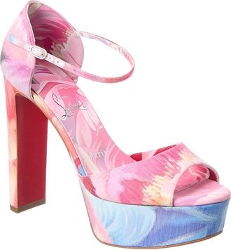 Christian Louboutin Logo Leather Sandal