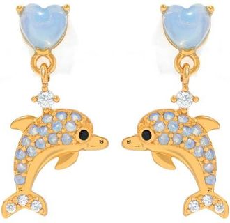 Girls Crew Dolphin Dangle Earrings in Gold at Nordstrom