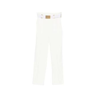Elisabetta Franchi Mujer, Pantalones, Blanco, Talla: M
