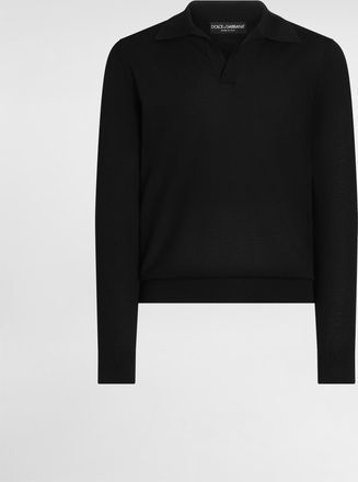 Dolce & Gabbana Knit Polo Shirt - Man Sweaters And Cardigans Black 46