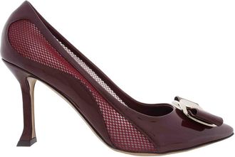 Ferragamo New Vara Mesh Insert Pumps, Size 5.5 C