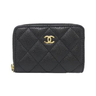 Chanel Black Grained Calfskin Coin Purse/Coin Case (Pre-Owned)
