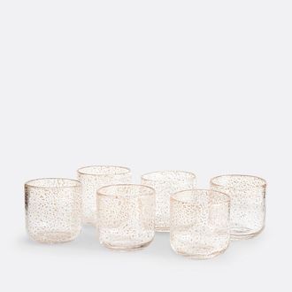 La Redoute Interieurs Set van 6 glazen in bubbelglas en lovertjes, Paljett