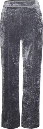 Patrizia Pepe Palazzo Leg Pants In Stretch Velvet With Rivet Detail