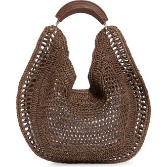 Urban Expression Straw Hobo Shoulder Bag in Chocolate at Nordstrom Rack