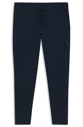 HUGO BOSS Mens T Urbanex Cargolight Tapered-Fit Trousers in Dark Blue - Size 32W/32L