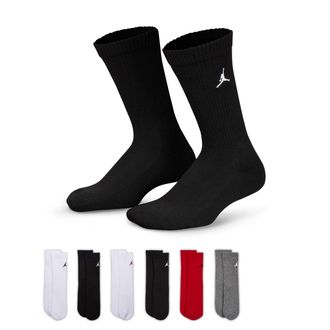 Nike Jordan Everyday Essentials Kids Crew Socks (6 Pairs) in Red | BJ0583-H24