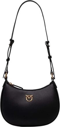 Pinko Zwarte Half Moon Baby Tas - Dames - Schoudertassen - Zwart - ONE Size - Tassen