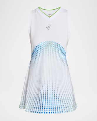 Casablanca Ombre Dot-Print Tennis Mini Dress