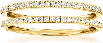 Ross-Simons Diamond Jewelry Set: 2 Stackable Rings in 18kt Gold Over Sterling