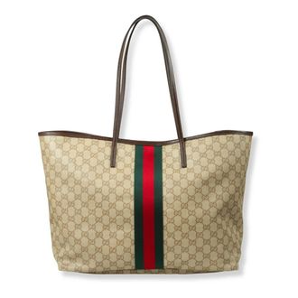 Gucci Tribeca Large Tote Bag - Dames - Tassen - Beige - Maat: ONE Size Katoen