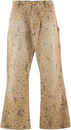 Saint Mxxxxxx Pantaloni con stampa grafica - Toni neutri