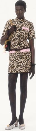 Valentino Gonna In Crepe Couture Stampa Animalier Donna ANIMALIER 36