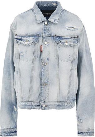 Dsquared2 Vintage effect denim jacket Man 48