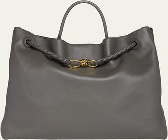Bottega Veneta Large Andiamo Leather Top-Handle Bag