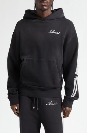 Amiri Bones Oversize Cotton French Terry Hoodie in Black at Nordstrom, Size Xxx-Large
