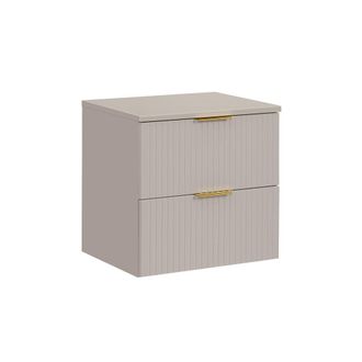 Petits Meubles Mueble bajo lavabo encimera estratificado Beige