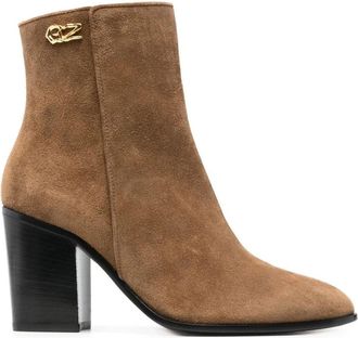 Giuseppe Zanotti Genesis Bootie - Dames - Laarzen met Hak - Bruin - 36 EU - Leer - Schoenen