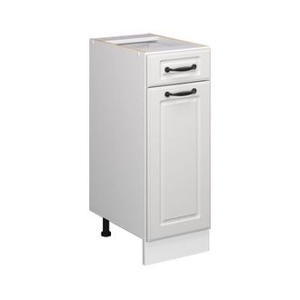 Vicco Mueble bajo de cocina R-Line, Blanco casa de campo, 30 cm sin encimera